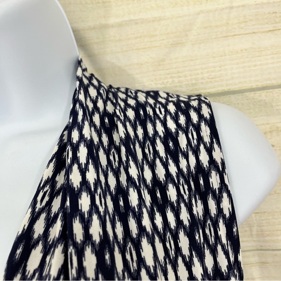 Vince Camuto Dress Blue White V Neck Sleeveless Maxi - Picture 4 of 16